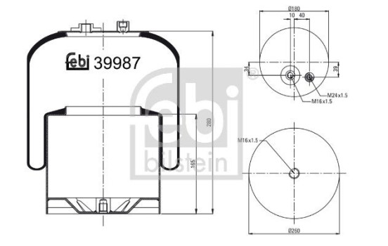 Spring bellows, air suspension