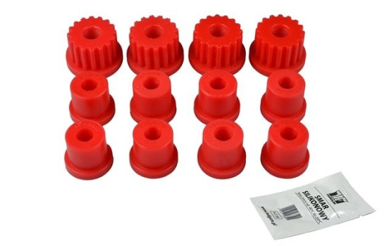 Mounting set, leaf spring