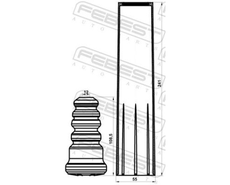 Dust Cover Kit, shock absorber, Image 2