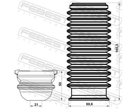 Dust Cover Kit, shock absorber, Image 2