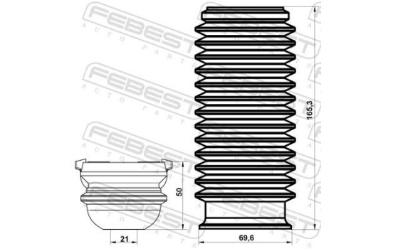 Dust Cover Kit, shock absorber, Image 2