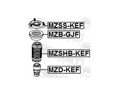 Protective Cap/Bellow, shock absorber, Image 2