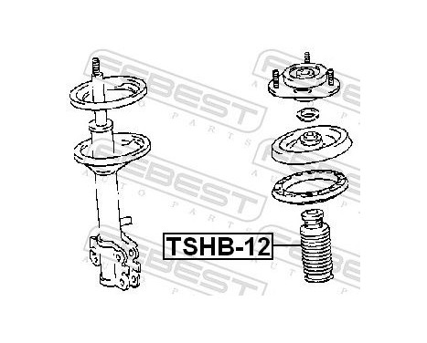 Protective Cap/Bellow, shock absorber, Image 2