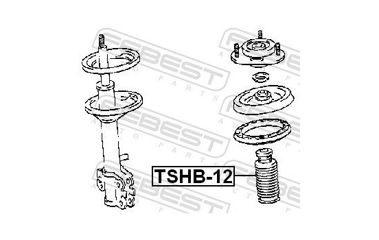 Protective Cap/Bellow, shock absorber, Image 2