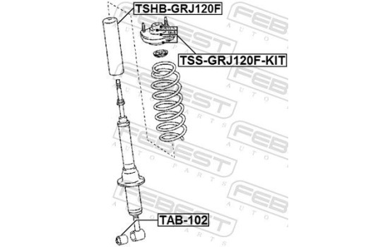 Spacer Bush, shock absorber, Image 2