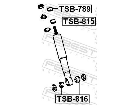 Spacer Bush, shock absorber, Image 2