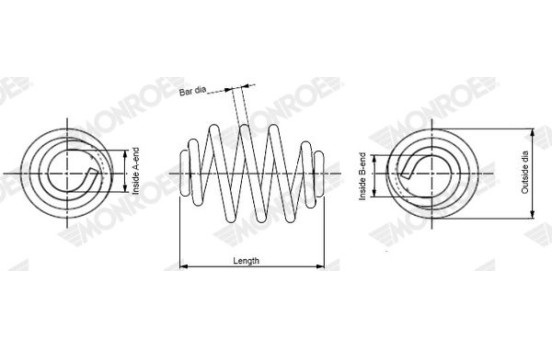 Chassis spring SN3514 Monroe