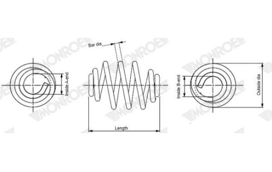 Chassis spring SN3514 Monroe