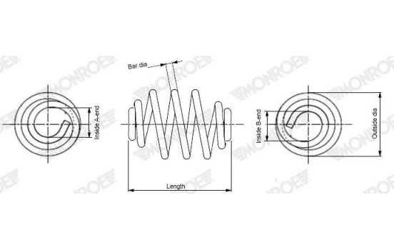 Chassis spring SN3514 Monroe