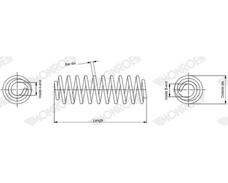 Chassis spring SP4353 Monroe