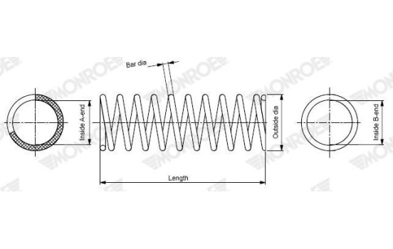 Chassis spring SP4972 Monroe