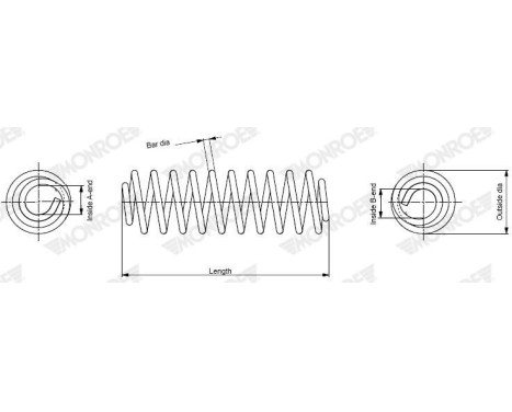 Chassis spring SP5045 Monroe