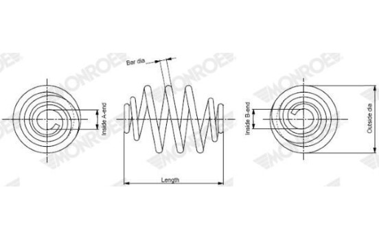 Coil Spring MONROE OESpectrum SPRINGS SP0434