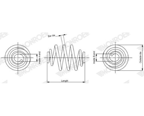 Coil Spring MONROE OESpectrum SPRINGS SP2868, Image 2 Coil Spring MONROE OESpectrum SPRINGS SP2868, Image 2