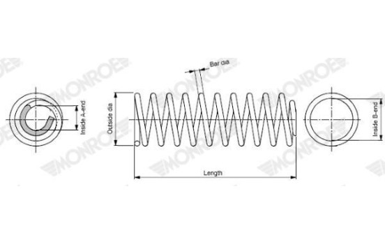 Coil Spring MONROE OESpectrum SPRINGS SP3893