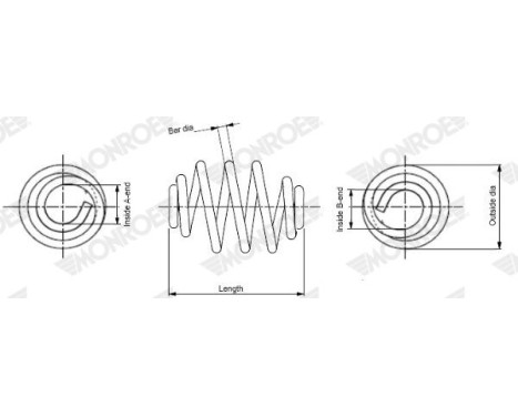 Coil Spring MONROE SPRINGS SN3407, Image 2