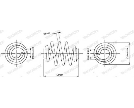 Coil Spring MONROE SPRINGS SN3987, Image 2