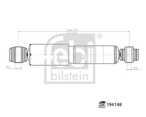 Shock absorber 194148 FEBI