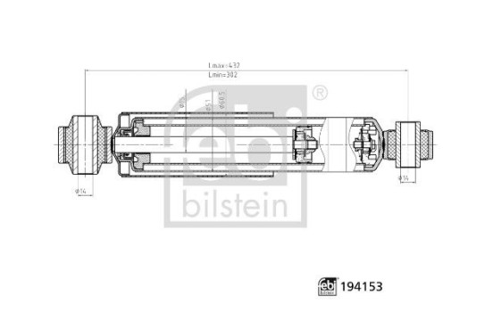 Shock absorber 194153 FEBI
