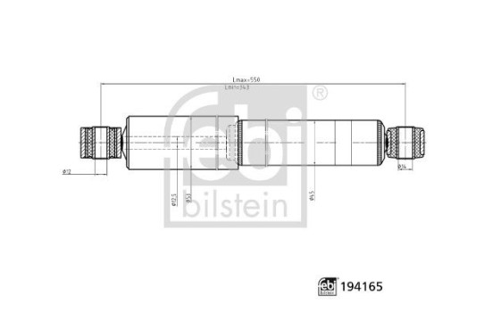 Shock absorber 194165 FEBI