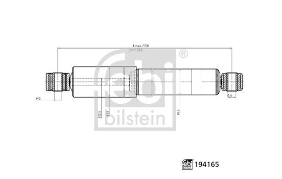 Shock absorber 194165 FEBI