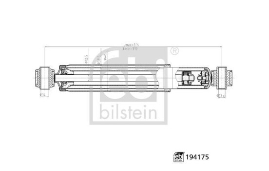 Shock absorber 194175 FEBI