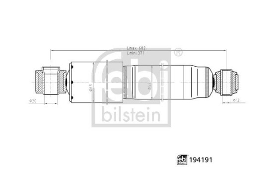 Shock absorber 194191 FEBI