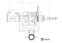 Shock absorber 194205 FEBI