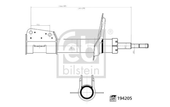 Shock absorber 194205 FEBI