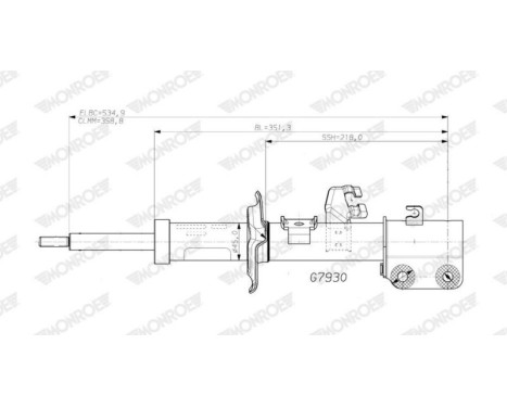 Shock absorber G7930 Monroe, Image 2