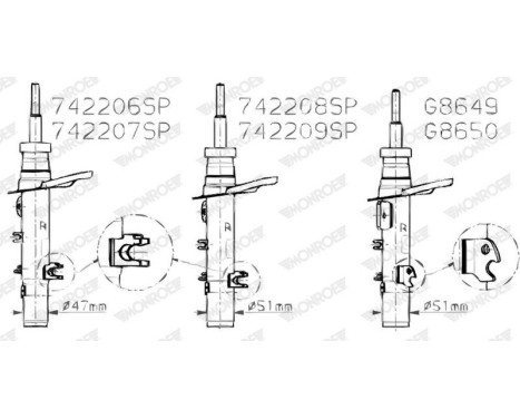 Shock absorber G8649 Monroe