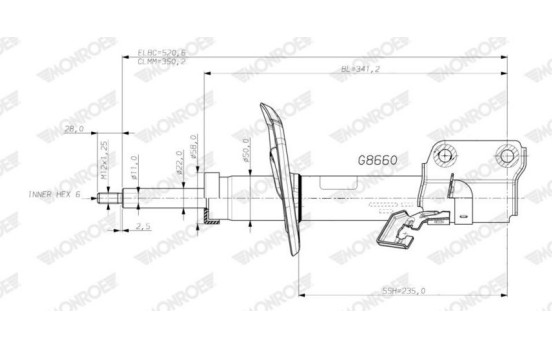 Shock absorber G8660 Monroe, Image 2