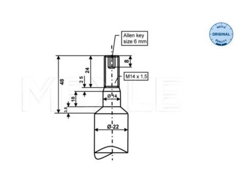 Shock Absorber MEYLE-ORIGINAL Quality 326 624 0007, Image 2