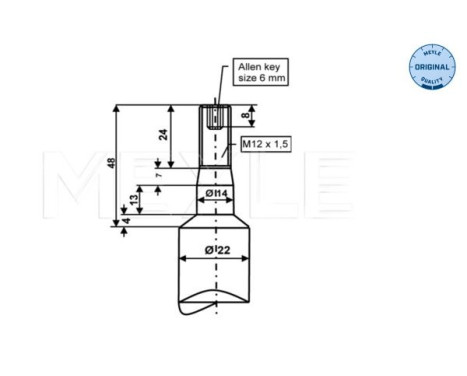 Shock Absorber MEYLE-ORIGINAL Quality 326 624 0008, Image 2