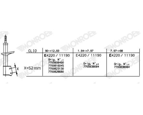 Shock Absorber MONROE ORIGINAL 11190, Image 4