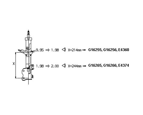 Shock Absorber MONROE ORIGINAL (Gas Technology) G16265, Image 2