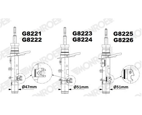 Shock Absorber MONROE ORIGINAL (Gas Technology) G8221, Image 7