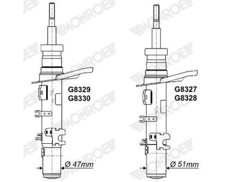 Shock Absorber MONROE ORIGINAL (Gas Technology) G8328