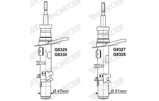 Shock Absorber MONROE ORIGINAL (Gas Technology) G8330