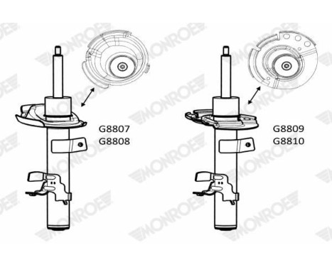 Shock Absorber MONROE ORIGINAL (Gas Technology) G8808, Image 2