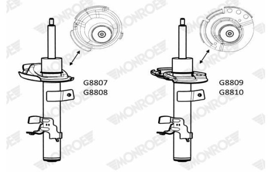 Shock Absorber MONROE ORIGINAL (Gas Technology) G8810