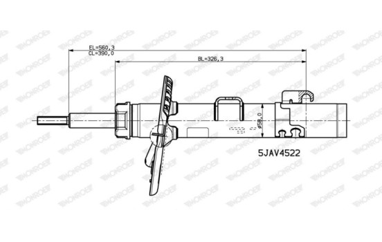 Shock absorber V4522 Monroe, Image 2