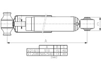 Shock Absorber VAN-MAGNUM V1208 Monroe