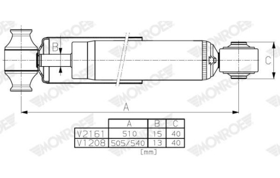 Shock Absorber VAN-MAGNUM V1208 Monroe, Image 2