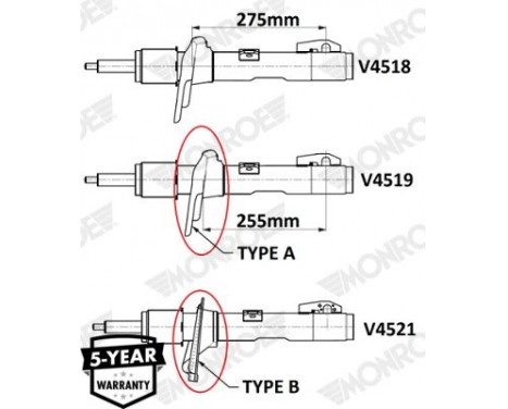 Shock Absorber VAN-MAGNUM V4518 Monroe