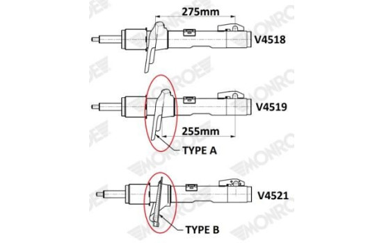 Shock Absorber VAN-MAGNUM V4518 Monroe
