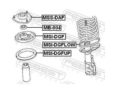Anti-Friction Stabiliser, suspension strut support Mount, Image 2