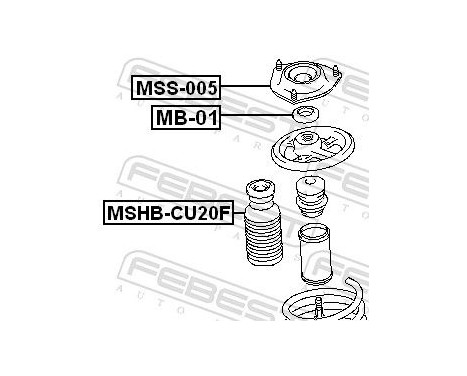 Anti-Friction Stabiliser, suspension strut support Mount, Image 2