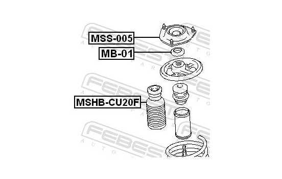 Anti-Friction Stabiliser, suspension strut support Mount, Image 2