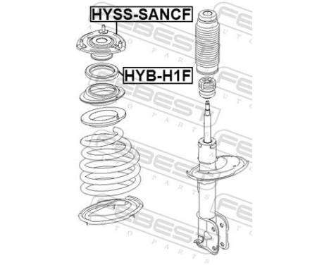 Anti-Friction Stabiliser, suspension strut support Mount